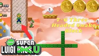 [New Super Luigi U Deluxe] 7-6 Three-Headed Snake Block All 3 Star Coins 100%