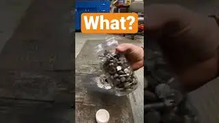 How to help loosen up rust in an old gas tank using nuts and bolts￼