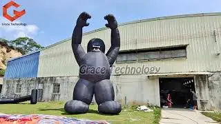 Giant Inflatable Gorilla Model Balloon Custom Huge Black Inflatable Gorilla Balloon for Advertising