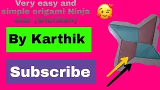 How to make easy and simple origami Ninja star (shuriken) with paper