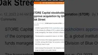 STORE Capital Shareholders Approve Aquisition #shorts