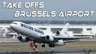 Take offs Brussels Airport 19/08/2020  4K UHD Plane Spotting
