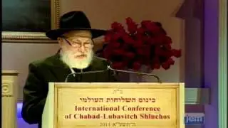 Rabbi Yehuda Krinsky addresses the International Conference of Shluchos 2011