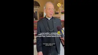 Archbishop William E. Lori reacts to the first US-born Pope, Cardinal Robert Prevost