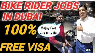 dubai bike delivery job salary visa free 2024
