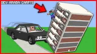 TEPEG&Ouml;Z DEV ARABAYLA KAZA YAPTI! 😱 - Minecraft