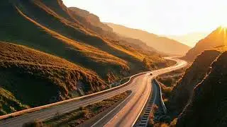 Road Drive with Relaxing Music - Miles Between