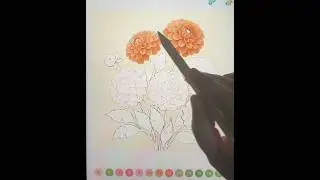 color with me. flowers #colorwithme #digitalart #art #relaxing #digitaldrawing #calming #painting