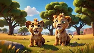Four Little Lions Roar with Pride | Lion Song for Kids | Nursery Rhymes and Baby Songs