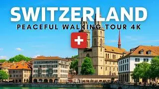 ZURICH SWITZERLAND City Walk 🇨🇭 | Relaxing Streets & Lake Views in 4K