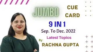 JUMBO Cue Card | 9 in 1 | Sep. To Dec. 2022 | Rachna Gupta | The Australian Academy