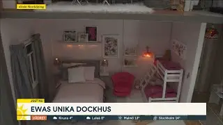 Ewas unika dockhus  - så gör hon egna möbler till dockhuset  - Nyhetsmorgon (TV4)
