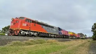 SSR Broad Gauge Grain Train With 6 EMD Locomotives - PoathTV Australian Railways