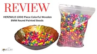 REVIEW: HERZWILD 1000 Piece 8MM Colorful Wooden Round Beads
