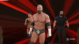 Roman Reigns, Peter Maivia, Rocky Maivia vs. Triple H, Seth Rollins, Ken Shamrock - WWE 2K25