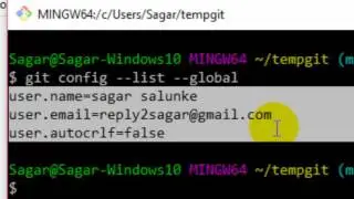 How to view global level git configuration