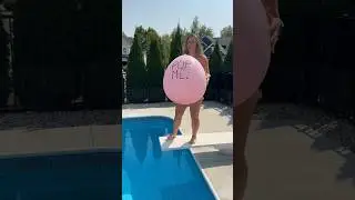 I SURPRISED Stranger with Balloon and DOVE into the Swimming Pool #shorts