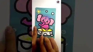 Pink Elephant - sand painting #sandpainting #elephant #pink #animals #art #painting