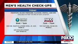 Free men's health check-ups today in Mobile and Bay Minette