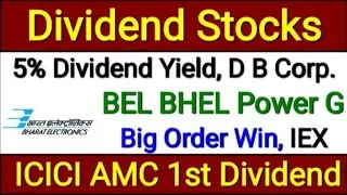 BEL Share ICICI AMC DB Corp 5% High Dividend Yield Power Grid BPCL IEX Vedanta Share Stock Finshots