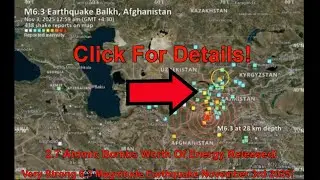 Very Strong 6.3 Magnitude Earthquake November 3rd 2025!
