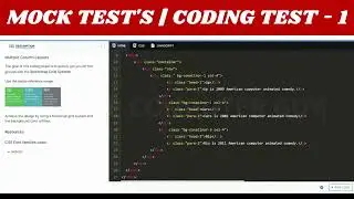 Mock Tests | Coding Test 1 | Multiple Column Layouts |  AYTCG | #nxtwave #ccbp #code