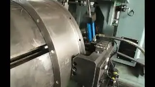 Axial fan flanging and punching machine