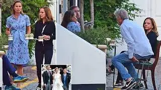 Pregnant Pippa Middleton is pictured with her father&ndash;in&ndash;law for first time since rape claim