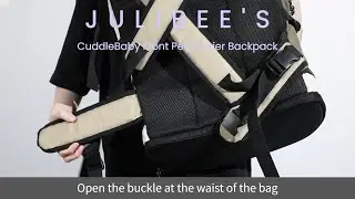 How to wear Julibee's CuddleBaby Front Pet Carrier Backpack