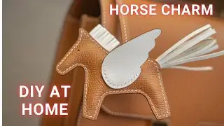 DIY Leather Horse Charm | Handmade Leather Craft Tutorial #woodpecker #horsecharm #handmade
