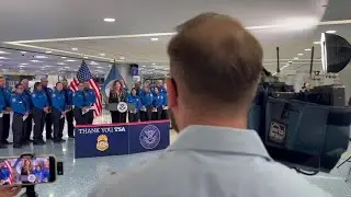 Kristi Noem presents bonus TSA checks, announces $1B investment for airport security