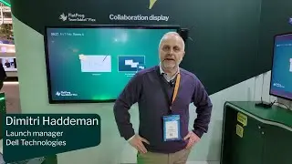 Dell collaboration display P7522QT in Microsoft Teams Room with TeamTablet Flex at ISE 2025