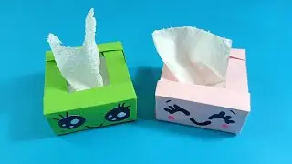 📦 How To Make Mini Origami Tissue Box Craft