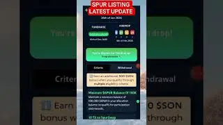 Update on Spur Protocol listing #shorts