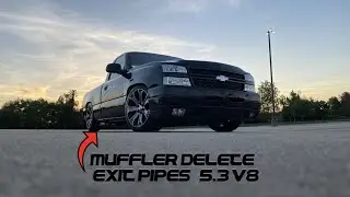 NBS SINGLE CAB GETS MUFFLER DELETE & EXIT PIPES ( LOUD POPS)
