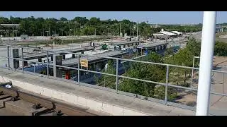 Silver line train test at Downtown Carrollton Station