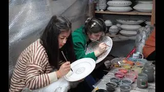 Ляган - КараКалам - Риштан керамика, &Oslash; 37 см и &Oslash; 42 см