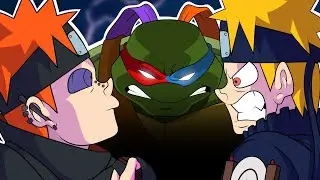 TMNT and NARUTO vs PAIN (Funny parody)