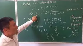 #Kombinatorika masalalari|O'rin almashtirishga doir misollar