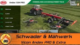 Vicon Andex PRO & Extra | Schwader / M&auml;hwerk | LS19 KVERNELAND DLC [HD]