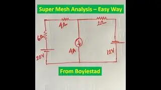 Supermesh Analysis Solution (Boylestad Example 8 14)