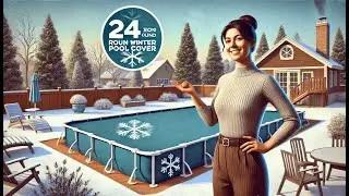 ❄️ Winter Pool Cover for Above Ground Pools | Best Pool Winter Cover 24 Round 🏊&zwj;♂️