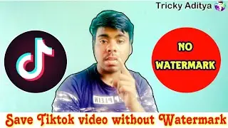 Save tiktok video with no watermark | Aditya Jha/Tricky Aditya 2019 |