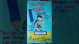 school attendance register cover decoration ideas 💡