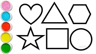 Shapes drawing for kids, Learn 2d shapes, colors for toddlers | Preschool Learning part - 111