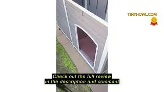 Review Aivituvin Heated Dog House Outdoor Dog Kennel with Insulated Liner All-Around Iron Frame Larg