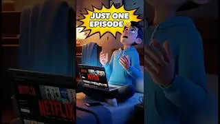 &ldquo;Just One Episode&rdquo; 😂Binge watching📺 #funnyshorts #aivideokaisebanaye