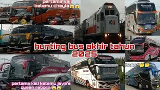 Hunting bus akap, pariwisata, dan kereta di akhir tahun 2025#fypviral#basuri#ayonumpaksepur