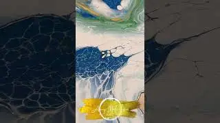 Loving this color palette with the chrome gold accents! #fluidart #art #painting #fluidartist