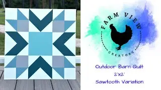 🌟 Sawtooth Star Variation | Outdoor Barn Quilt Painting Tutorial 🌟